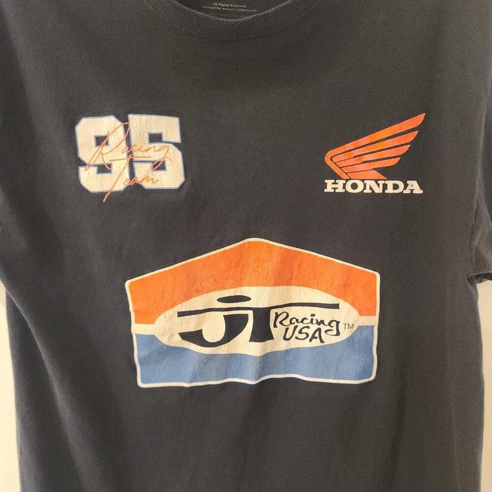 Official Honda x JT Racing Team USA 95 Motocross T-shirt Black Medium Runs Small - Picture 3 of 9